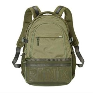 Victoria secret PINK army military green backpack